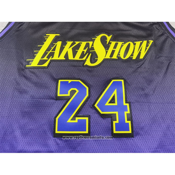 Camiseta Los Angeles Lakers Kobe Bryant #24 Ciudad 2024-25 Violeta